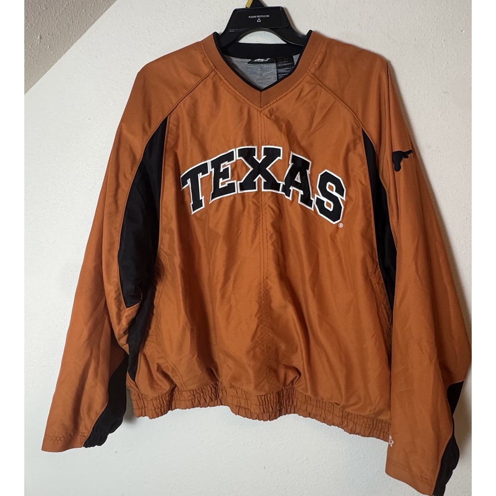 Vintage Starter Texas Longhorns Pullover Windbreaker Jacket 2XL Orange